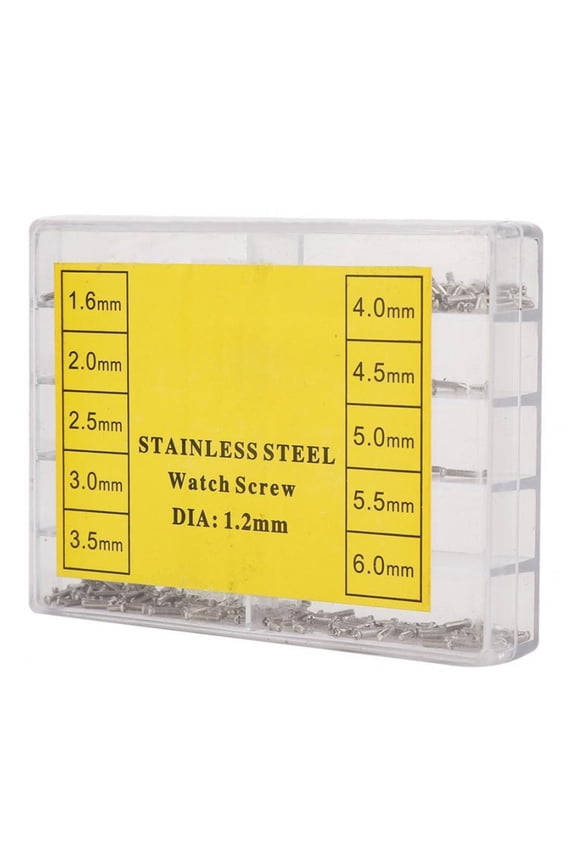 Stainless Steel Watch Screws Set Durable and Rust-Resistant, Compact and Convenient Storage Box Included