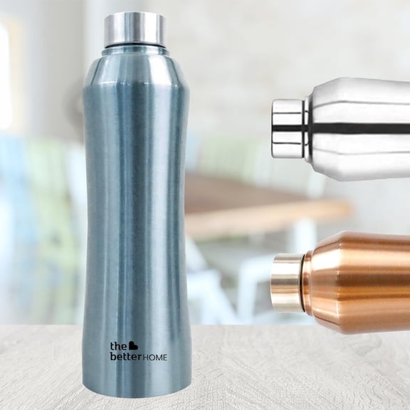 Stainless Steel Water Bottle 1 Liter, Blue | Leak Proof, Durable & Rust Proof | Non-Toxic & BPA Free | Eco Friendly Stainless Steel Water Bottle