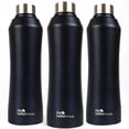 thumbnail image 1 of Stainless Steel Water Bottle Pack Of 3 Pcs - 1 Liter Each, Black | Water Bottle For School & Home | Leakproof, BPA Free | Gym Water Bottle | Water Bottle For Office, 1 of 5
