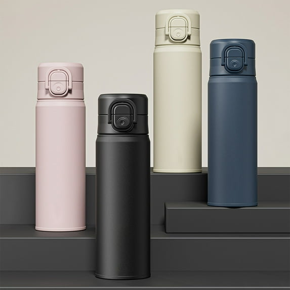 Stainless Steel Water Bottle, Vacuum Insulated Travel Mug, 500ml Double Lid Leakproof Design, 316 Grade for Hot and Cold Beverages,Vsgery