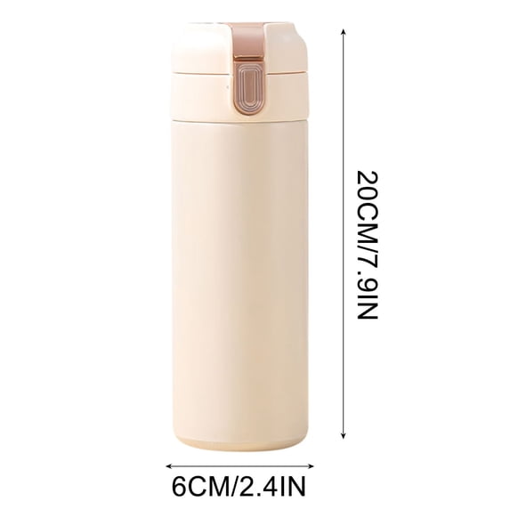 Stainless Steel Water Bottle with Digital Temperature Display and Double-Wall Vacuum Insulation for Hot or Cold Drinks