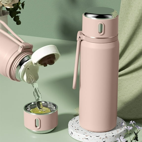 Stainless Steel Water Cup, Food Grade Safe, Non Toxic, Leak Proof, Insulated Design, For Young Age Pupil, Academy Daily Use, Hydration Cup Akmoler | Pink