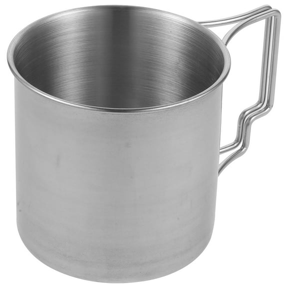 Stainless Steel Water Cup Portable Metal Drinking Cup for Travel Camping Backpacking