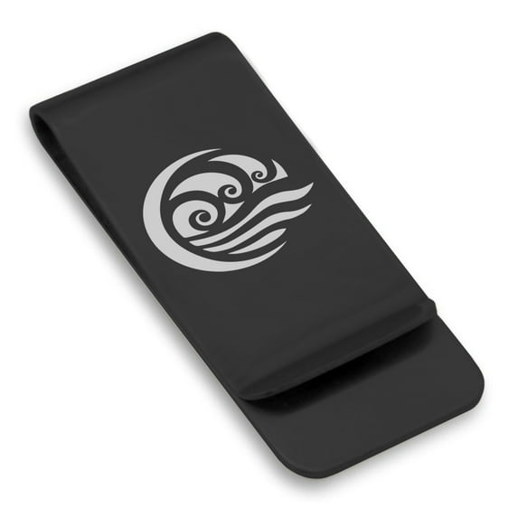 Stainless Steel Water Element Classic Slim Money Clip Credit Card Holder