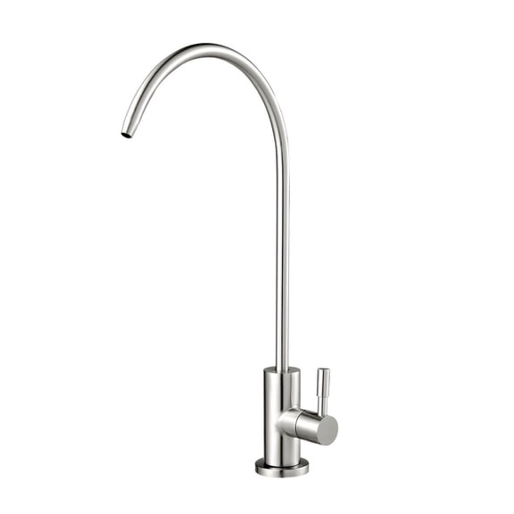Stainless Steel Water Faucet, Lead-Free RO Faucet with Brass Valve - Kitchen Sink Filtered Water Tap, 360 Swivel, Brushed Nickel