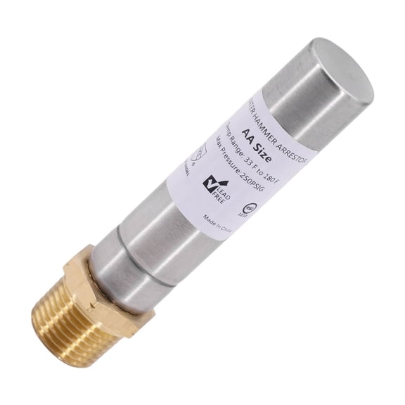 Stainless Steel Water Hammer Arrestor Washing Machine Dishwasher Pipe Noise Stop 1/2inch Thread Water Hammer Arrestor