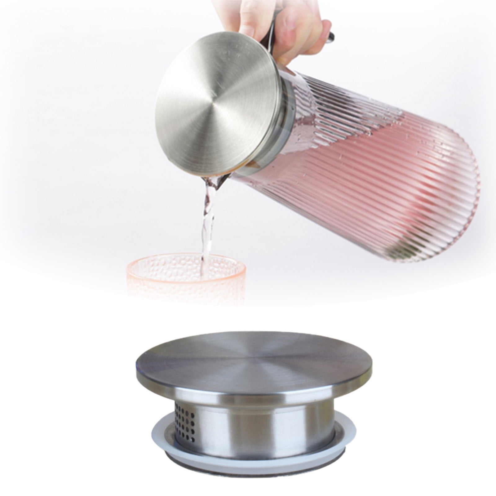 Stainless Steel Water Pitcher Lid Replacement Durable Beverage Jug ...