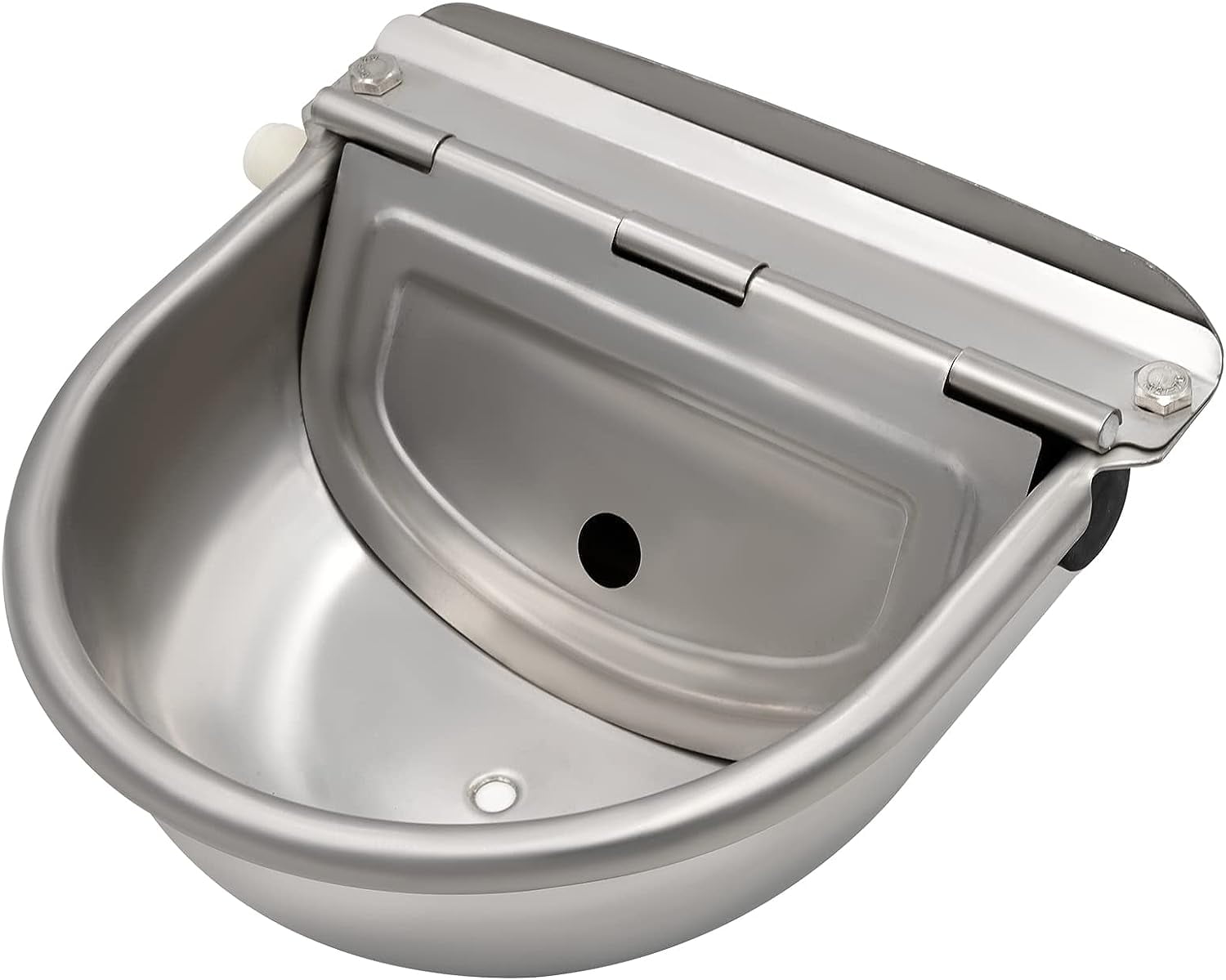 Stainless Steel Water Trough with Drain Plug and Adjustable Float Valve