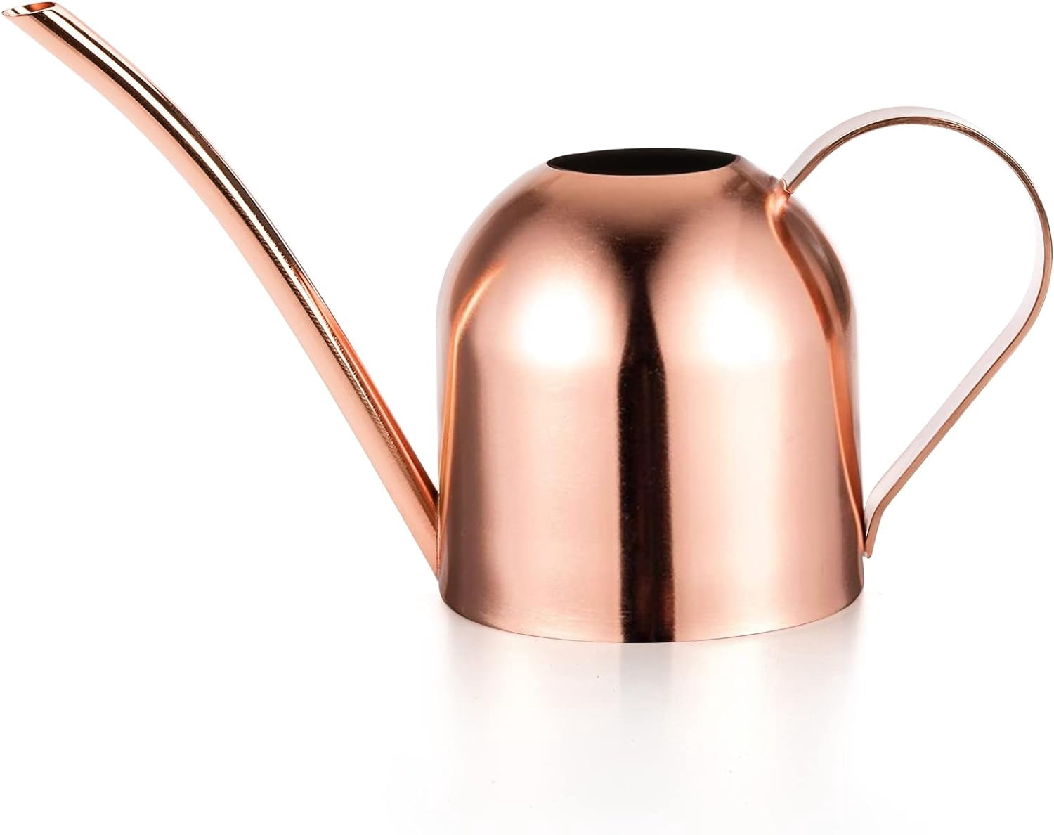 Stainless Steel Watering Can, Small Modern Style Pot, 15oz/450ml Plant Can with Long Spout to Prevent Spillage, Perfect for Outdoor and Indoor Plants (Copper)