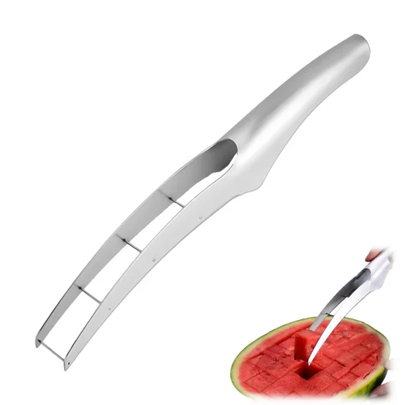 Stainless Steel Watermelon Cube Slicer Melon Fruits Cutter Lightweight Portable