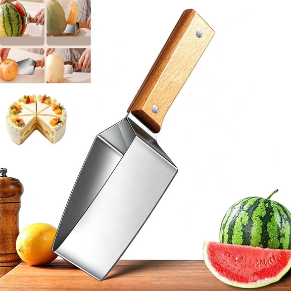 Stainless Steel Watermelon Cutter  Quick Watermelon Slicer Tool  Triangle Fruit Cutter and Meat Divider  2 Pack