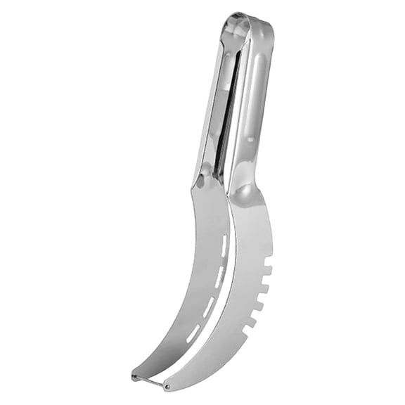 Stainless Steel Watermelon Cutter Slicer, Quick Cube Dicer for Melon, 2-in-1 Fruit Chopper Tool, Sharp Blade