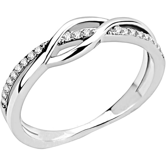 Stainless Steel Waved Knot Engagement Wedding Promise Anniversary Statement Ring