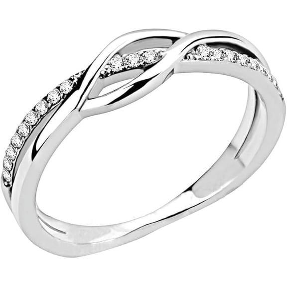 Stainless Steel Waved Knot Engagement Wedding Promise Anniversary Statement Ring