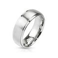 thumbnail image 1 of Stainless Steel Wedding Ring Polished Edges and a Brushed Finish &ndash; 7 mm, 1 of 3
