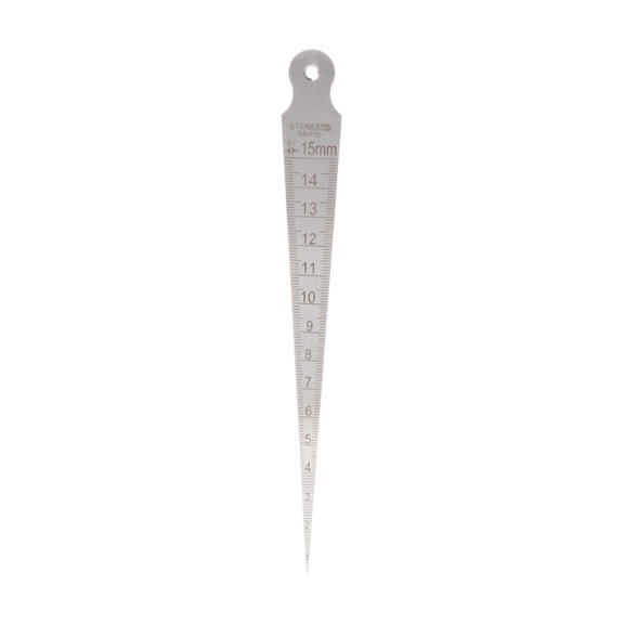 Stainless Steel Wedge Feeler Gauge For Gap Hole Measuring Tool 1-15mm For Diameters Of Small Holes/Slots ,Easy to Use