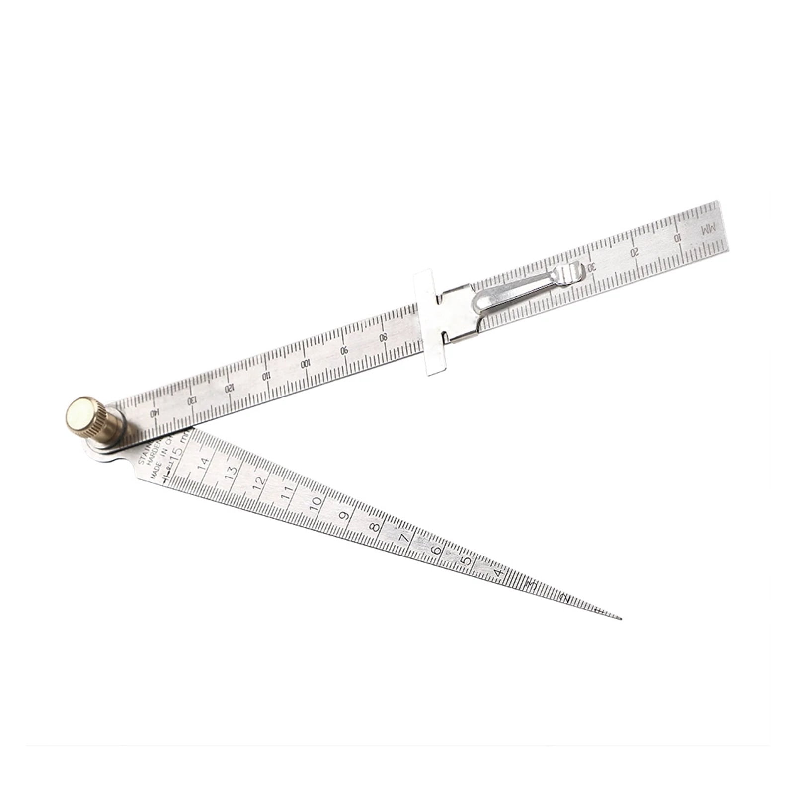 Stainless Steel Wedge Taper Ruler Bore Measurement Feeler Gauges Accessories for Drill Hole 1-150mm ,Easy Identification