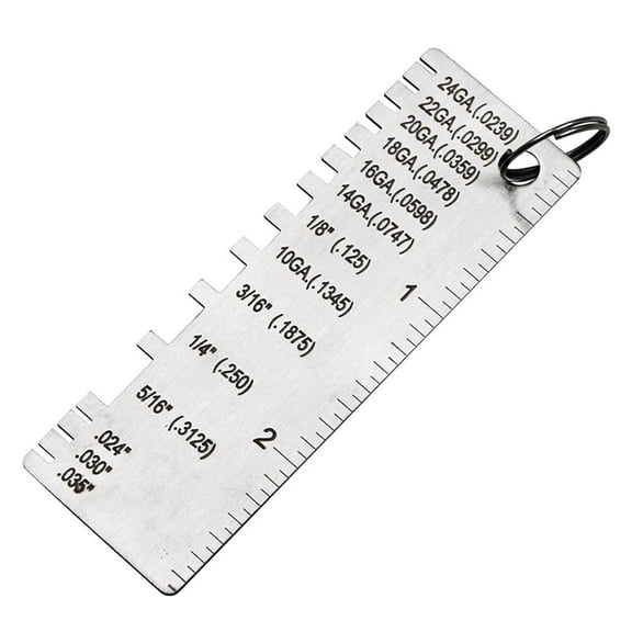 Stainless Steel Weld Gauge, Multi Function Weld Seam Inspection Measuring Tool for Weld Thickness Measurement