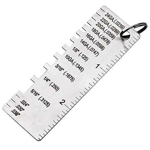 Stainless Steel Weld Gauge - Welding Thickness Measure Tool 7.2x2.5cm Inspection Ruler
