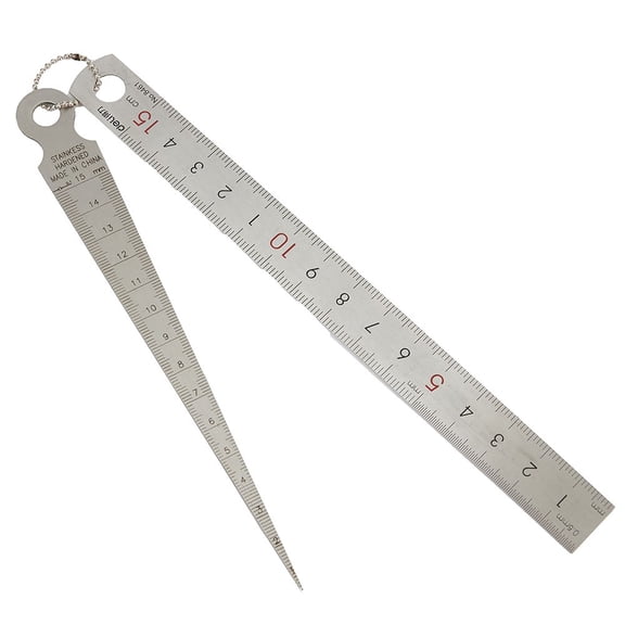 Stainless Steel Welding Taper Feeler Gauge Gage Depth Ruler Gap Hole Inspection Measure Tool Measuring Gauging Tools Gauges Fangkenuo