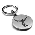 thumbnail image 1 of Stainless Steel Whale Tail Maori Symbol Round Medallion Keychain Circle Ring, 1 of 2