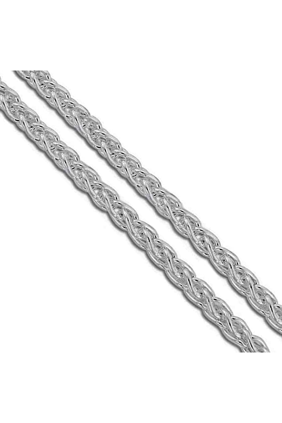 Stainless Steel Wheat Spiga Chain 3.9mm Solid Foxtail Link Basket Necklace 20" Gray Jewelry Female