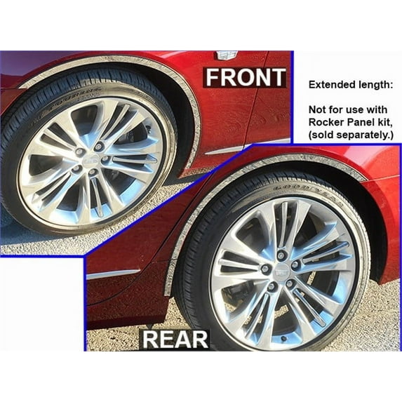 Stainless Steel Wheel Well Accent Trim for 2016-2017 CADILLAC CT6