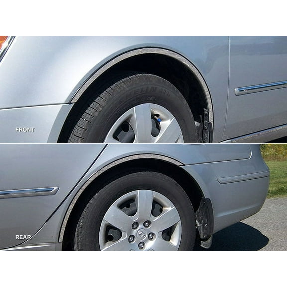 Stainless Steel Wheel Well Trim 4Pc Fits 2006-2010 Hyundai Sonata WQ26360 QAA