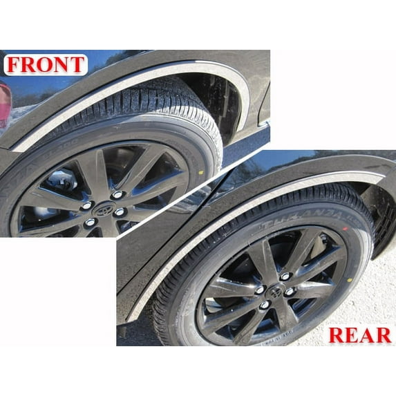 Stainless Steel Wheel Well Trim 4Pc Fits 2012-2017 Toyota Prius C WQ12705 QAA