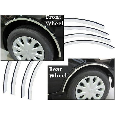 Stainless Steel Wheel Well Trim 4Pc Fits 2012-2019 Nissan Versa WQ12530 QAA
