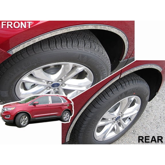 Stainless Steel Wheel Well Trim 6Pc Fits 2015-2020 Ford Edge WQ55610 QAA
