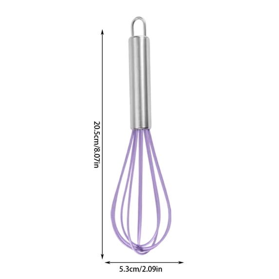 Stainless Steel Whisk 5.3 cm x 20.5 cm Manual Egg Beater for Whipping Cream, Mixing Batter, and Stirring Sauces