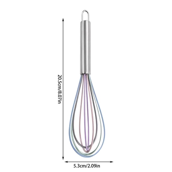 Stainless Steel Whisk 5.3 cm x 20.5 cm Manual Egg Beater for Whipping Cream, Mixing Batter, and Stirring Sauces