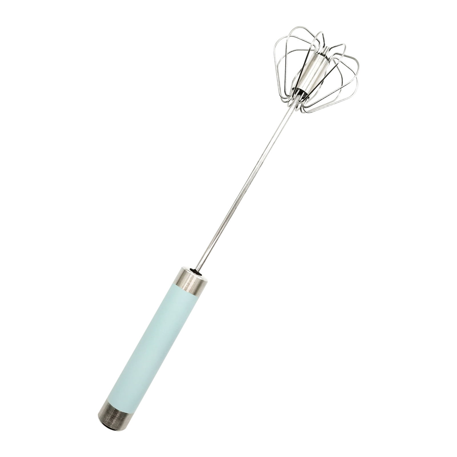 Stainless Steel Whisk Hand Push Rotary Whisk Semiautomatic Stirrer