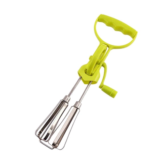 Stainless Steel Whisk Manual Crank Handheld Rotary Stirrer for Eggs Cream Baking Mixes 10 in Length