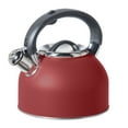 thumbnail image 1 of Stainless Steel Whistling Tea Kettle (1.9 lt, 64 oz) - Red, 1 of 8