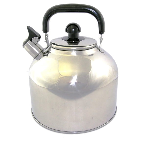 Stainless Steel Whistling Tea Kettle Large 7 Quart Teapot with Mesh Infuser 6.3 Liter Hot Water Pot Removable Lid Covered Handle Big Teapot For Making Brewed Iced Tea or Coffee Whistle