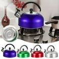 thumbnail image 1 of Stainless Steel Whistling Tea Kettle for Stove Top | Red Portable Ergonomic Handle Teapot | Boiling Water Pot for Induction & Gas | 1x Kettle Included, 1 of 3