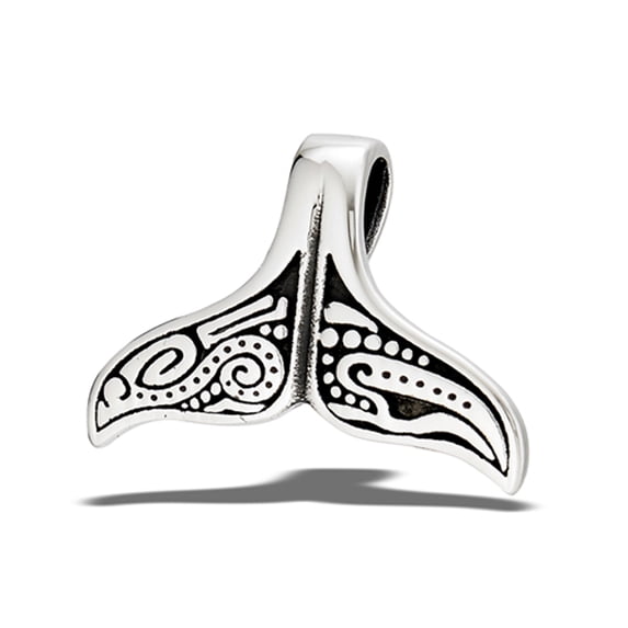 Stainless Steel Wholesale Whale Tail Pendant Ocean Beach Charm Gray Jewelry Female Unisex