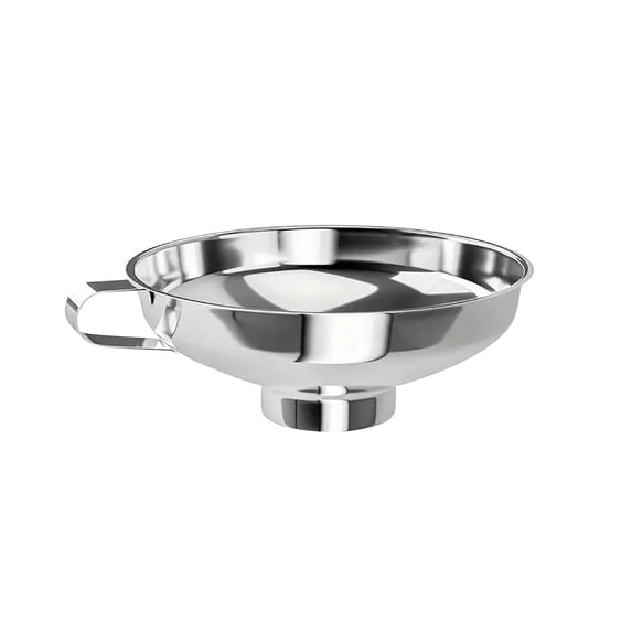 Stainless Steel Wide Mouth Kitchen Funnel, 5.8" Salad Dressing and Liquid Pouring Funnel for Easy Transfer