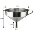 thumbnail image 1 of Stainless Steel Wide Mouth Kitchen Funnel for Large Cooking Oil Strainer Filter Tool, 1 of 5