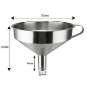 Stainless Steel Wide Mouth Kitchen Funnel for Large Cooking Oil Strainer Filter Tool