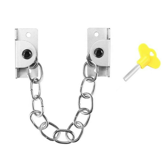 Stainless Steel Window Chain Lock,Guard Door Restrictor Child Window Safety Security Chain Lock