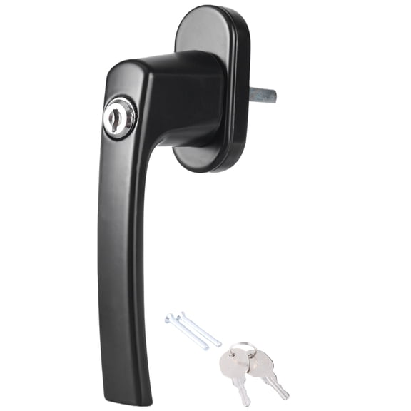 Stainless Steel Window Handles Lock With Key & Screws Balcony Door Handle Lockable Double Glazing Window Handle