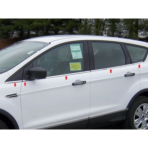 Stainless Steel Window Sill Trim 10Pc Fits 2013-2019 Ford Escape WS53360 QAA