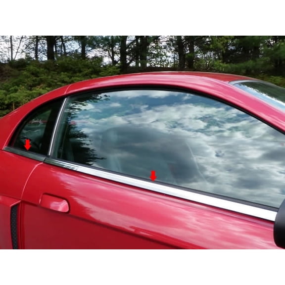 Stainless Steel Window Sill Trim 4Pc Fits 1999-2004 Ford Mustang WS39351 QAA