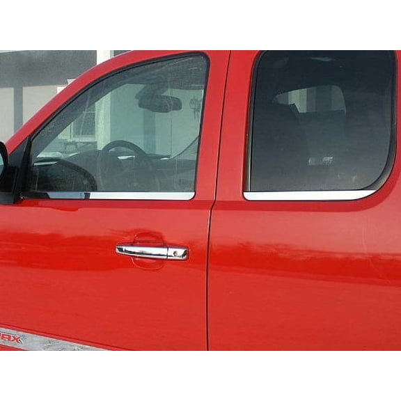 Stainless Steel Window Sill Trim 4Pc Fits 2007-2013 GMC Sierra WS47185 QAA