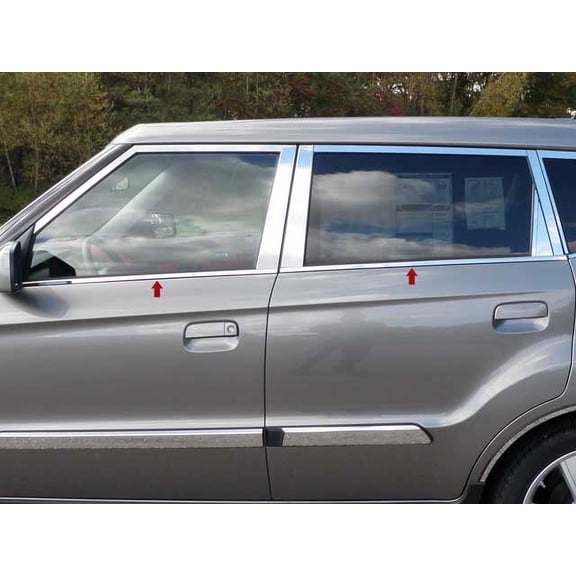 Stainless Steel Window Sill Trim 4Pc Fits 2010-2013 Kia Soul WS10830 QAA