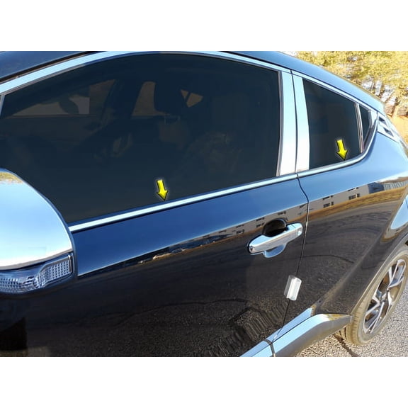 Stainless Steel Window Sill Trim 4Pc Fits 2018-2020 Toyota C-HR WS18140 QAA