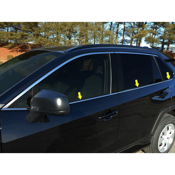 Stainless Steel Window Sill Trim 6Pc Fits 2019-2020 Toyota Rav4 WS19180 QAA